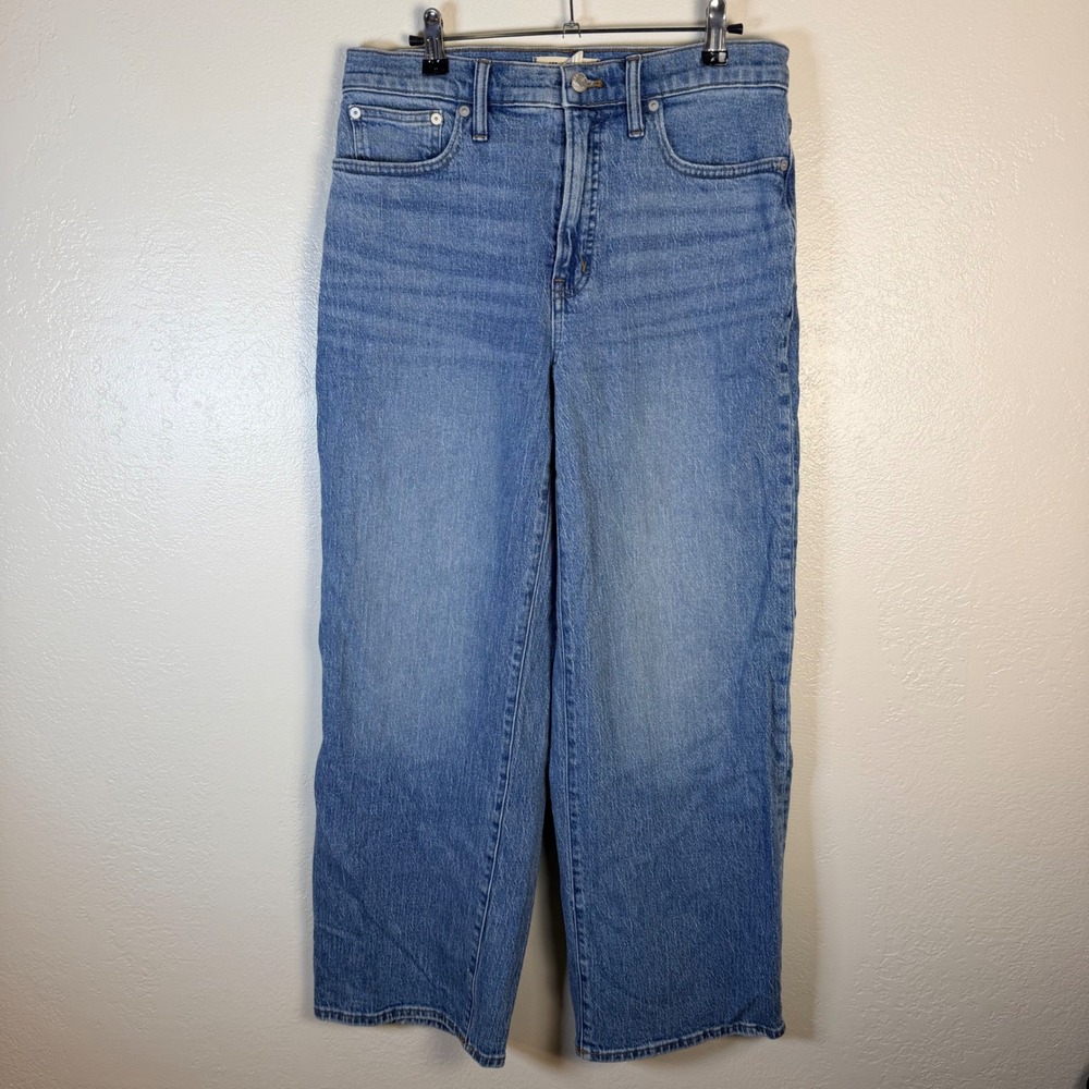 Madewell Womens 29 The Perfect Vintage Wide-Leg Jean Medium Blue Wash High Rise